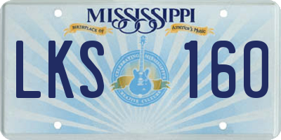 MS license plate LKS160