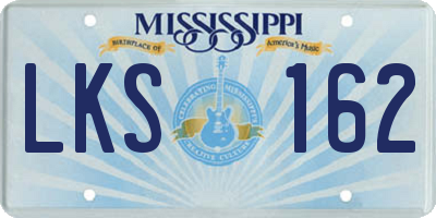 MS license plate LKS162