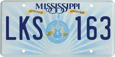MS license plate LKS163