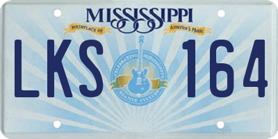 MS license plate LKS164