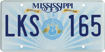 MS license plate LKS165