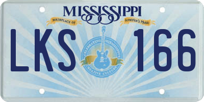 MS license plate LKS166
