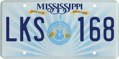 MS license plate LKS168