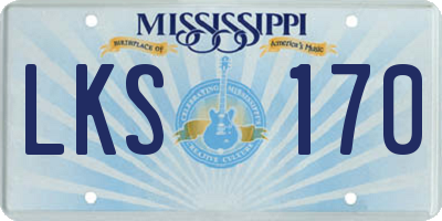 MS license plate LKS170