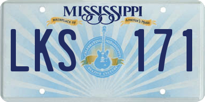 MS license plate LKS171