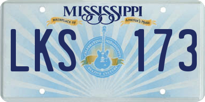 MS license plate LKS173