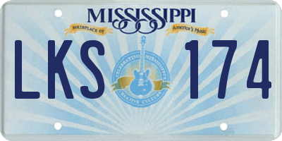 MS license plate LKS174