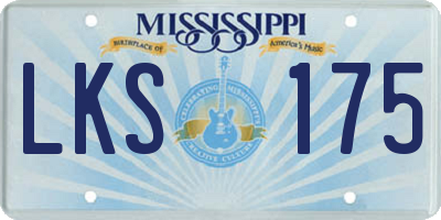 MS license plate LKS175