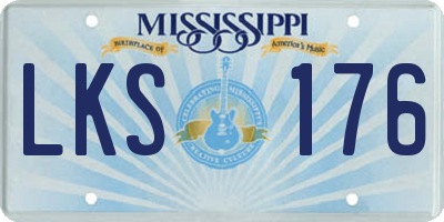 MS license plate LKS176