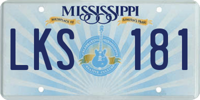 MS license plate LKS181