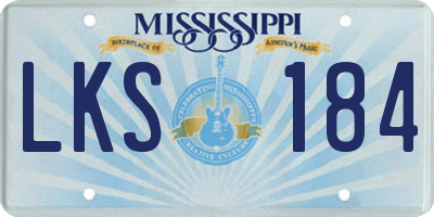 MS license plate LKS184