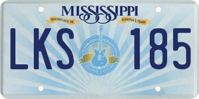 MS license plate LKS185