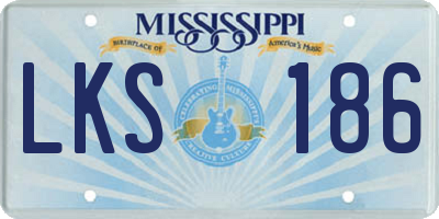 MS license plate LKS186