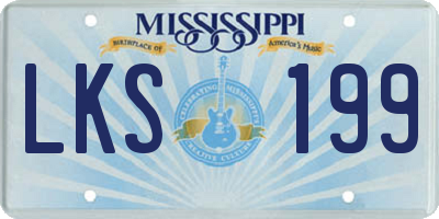 MS license plate LKS199