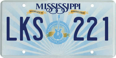 MS license plate LKS221