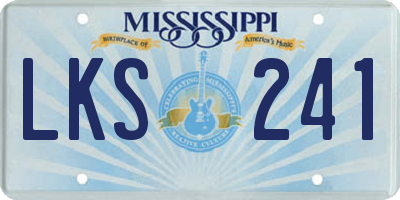 MS license plate LKS241