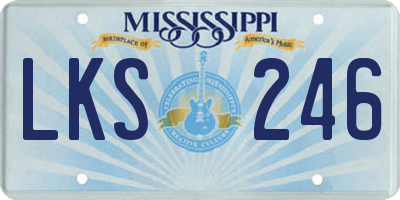 MS license plate LKS246