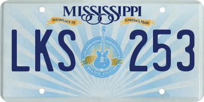 MS license plate LKS253