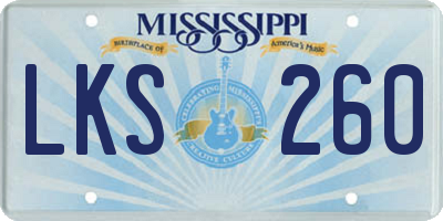 MS license plate LKS260