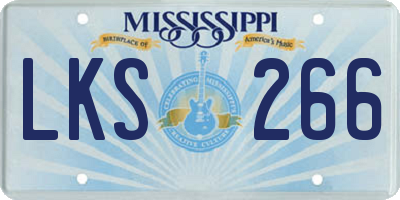 MS license plate LKS266