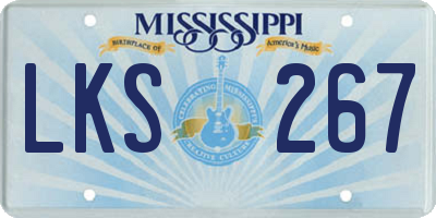 MS license plate LKS267