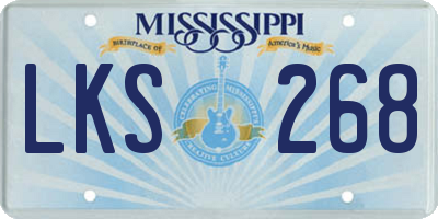 MS license plate LKS268