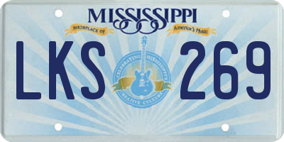 MS license plate LKS269