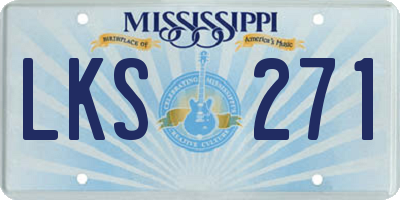 MS license plate LKS271