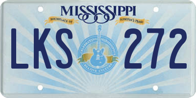 MS license plate LKS272
