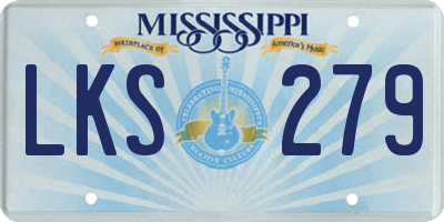 MS license plate LKS279