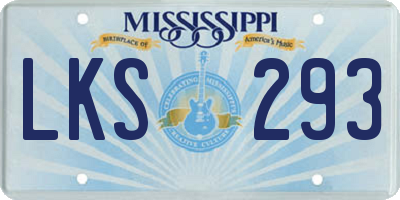 MS license plate LKS293
