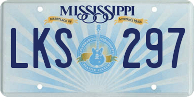 MS license plate LKS297