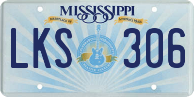 MS license plate LKS306