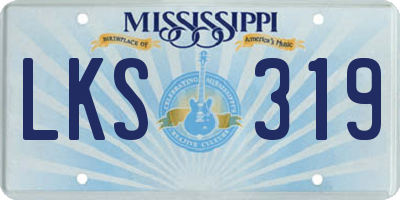 MS license plate LKS319