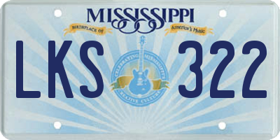 MS license plate LKS322