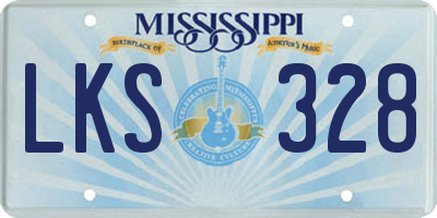 MS license plate LKS328