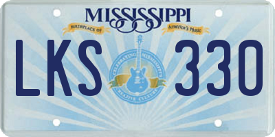 MS license plate LKS330