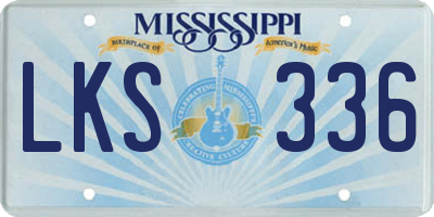MS license plate LKS336