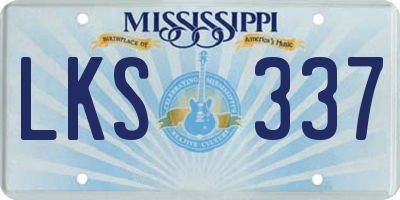 MS license plate LKS337