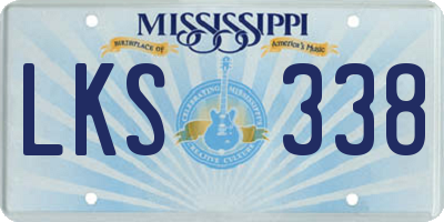 MS license plate LKS338