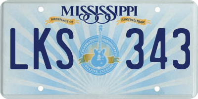 MS license plate LKS343