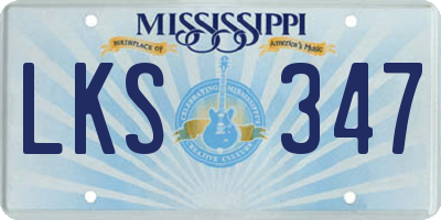 MS license plate LKS347