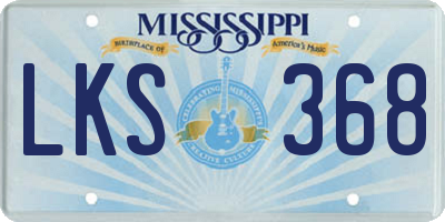 MS license plate LKS368
