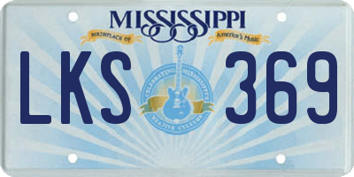 MS license plate LKS369