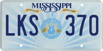 MS license plate LKS370