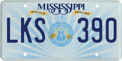 MS license plate LKS390