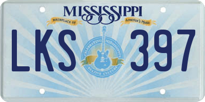 MS license plate LKS397