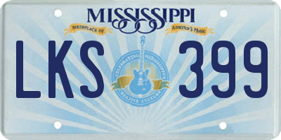 MS license plate LKS399