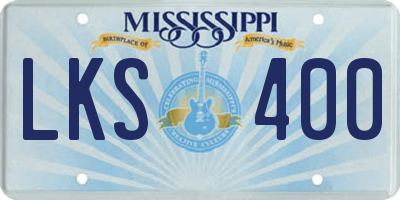 MS license plate LKS400