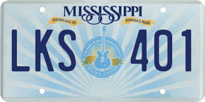 MS license plate LKS401